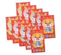 DECORNIJIA 50 Piezas Sobres Rojos de Año con Diseño de Dragón Paquete de Unidades de Bolsas de Dinero Suerte Estilo Caricatura para Festivales y Regalos