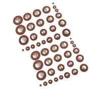 DECORNIJIA 56 Piezas Kit Almohadillas de Piel para Saxofón Cojines de Repuesto Marrones para Llaves Pads de Reparación de Instrumentos de Viento para Mantenimiento y Mejora del Rendimiento