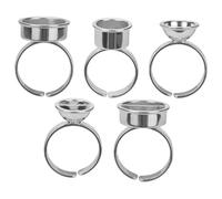 DECORNIJIA 5piezas Anillo De Acero Inoxidable Para Anillos De Pegamento Para Pestañas Soporte De Para Tatuajes Fácil De Limpiar y