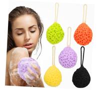 DECORNIJIA 5piezas Bola De Baño Esponja De Ducha Esponja De Lufa Para Exfoliante Corporal De Baño De Colores Bonitos Para Limpieza De Ducha