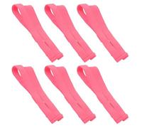 DECORNIJIA 6 Correas Elásticas para Máscara de Buceo Color Rosa Claro 32mm X 2,0mm de Grosor, Diadema de Neopreno Ajustable para Snorkel y Natación, Accesorios de Repuesto para
