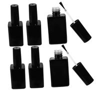 DECORNIJIA 6 piezas Botellas de Esmalte de Uñas de Vidrio con Cepillo y Tapa Pequeñas para Gel y Laca Recargables y Prueba de Fugas para Profesional y Personal