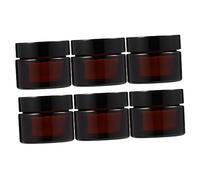 DECORNIJIA 6 piezas Botellas de Vidrio para Crema Envase Cosmético de Organizador de Maquillaje para Viaje Almacenamiento Práctico y Elegante para Productos Skincare