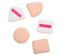 DECORNIJIA 6 piezas Esponjas de Maquillaje Triángulo Redondo Cuadrado Suaves y Lavables Para Polvos Compactos y Base Uso Húmedo y Seco Sensación para Piel Sensible