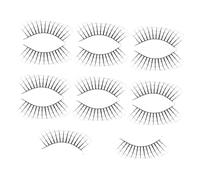 DECORNIJIA 7 Pares Pestañas Postizas Halloween Accesorio Dramático para Mujer Cluster para Maquillaje Escénico y Cosplay para Fiesta y Máscara