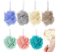 DECORNIJIA 7 Piezas Bola de baño esponjas de mar para bañarse esponjas de baño para mujer pelota fregador para bañarse pantalla de seda