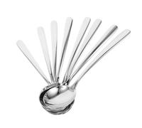 DECORNIJIA 8 piezas Cucharas de Sopa Inoxidable de Cucharones Redondos para Servir Sopas Guisos y Cereales Aptas para Lavavajillas Utensilios Versátiles para Cocina y Restaurante