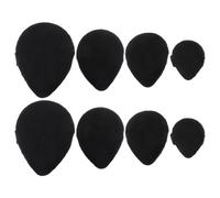 DECORNIJIA 8 Piezas Esponjas de Maquillaje Pequeñas Forma de Gota Aplicadores de Base Líquida y Polvo Mini Puff para Fijar Maquillaje Facial Reutilizables y Fáciles de Limpiar Color Negro