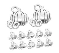 DECORNIJIA 80 Piezas Accesorios Colgantes De Calabaza Hacer Hablar Colgantes De Pulsera De Calabaza Para Pulseras Mujeres De Collar De Halloween Cosa Plata Aleación