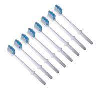 DECORNIJIA 8piezas Cabezales De Cepillo Recambio Para Irrigador Oral Kit Unidades Blancas Compatibles Accesorios Duraderos Para Limpieza Interdental Efectiva Reemplazo Semestral Recomendado