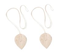 DECORNIJIA Abrazaderas para Cortinas De Ventana Bohemias Tejidas De Algodón, Lazos De Cortina Ajustables para Sala y Dormitorio, Cordones Decorativos 2 Piezas