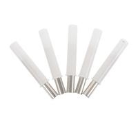DECORNIJIA Accesorios de cierre lento para cubos de basura y muebles, pack de 5 amortiguadores plásticos blancos con soporte hidráulico, uso en oficina y hogar