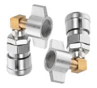 DECORNIJIA Acoplador Rápido de Compresor de Aire para Camión 2 Piezas Conector de Cilindro Metálico en Codo Integrado Accesorio Neumático para Soplador de Polvo y Mantenimiento Automotriz