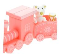 DECORNIJIA Adorno Tren Navideño Rosa de Plástico Decoración de Escritorio para Fiestas y Hogar Festivo Compacto para Navidad Regalo Seguro y Duradero