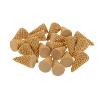 DECORNIJIA Adornos de Cono de Helado de Resina 20 Piezas Color Natural para Manualidades Decoración de Fundas de Teléfono y Accesorios Cabello Ideales para DIY y Proyectos Creativos