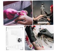 DECORNIJIA Alfombrilla De Silicona Para Manicura Mat De Práctica Para Esmalte y Estampado De Uñas Guía De Pegatinas Para Nail Art De Limpiar Modelo e