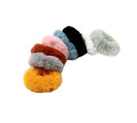 DECORNIJIA Anillas Cabello De Felpa Elástica 8 Piezas, Multicolor, Tamaño Grande, Lazos De Pelo Cálidos Para Invierno y Otoño, Banda Cabello Para Mujeres y Niñas, Cuerdas Suaves Para Uso Diario