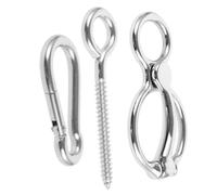 DECORNIJIA Anillos de Acero Inoxidable para Atar Caballos Accesorio Resistente para Sujeción Segura y Liberación Gradual de Cuerdas Actividades Ecuestres
