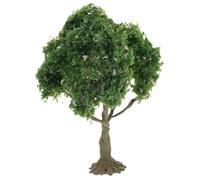 DECORNIJIA Árbol Modelo de Paisaje Miniatura 12 CM Árbol de Alambre Verde Flores Blancas para Maquetas de Paisajes Accesorios para Escenario de Jardín de Hadas y Mesa de Arena