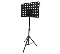 DECORNIJIA Atril de Música Plegable de Acero Ligero y Abs Soporte Multiángulo para Partituras, Adecuado para Tocar Guitarra y Presentaciones, Color Negro