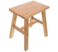 DECORNIJIA Banco Pequeño de Bambú Natural, Taburete Medio Compacto, Madera Ecológica, Resistente y Multifuncional, para Adultos, Uso Doméstico en Vestidores y Baños, Asiento Portátil