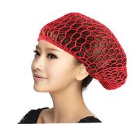 DECORNIJIA Bandas Cabello Redecilla De Rayón Elástica Roja Para Dormir Diseño Transpirable Para Mujeres