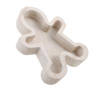 DECORNIJIA Bandeja de Madera Gingerbread para Navidad Plato Multifuncional para Aperitivos Quesos y Postres Tabla de Charcutería Festiva para Decoración y
