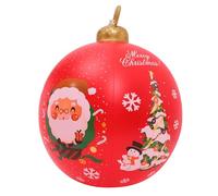 DECORNIJIA Bola de Navidad Inflable Grande de PVC Adorno Navideño para Exteriores Decoración Festiva para Jardín Accesorio Fotográfico para Fiestas Navideñas Bola Inflable Decorativa
