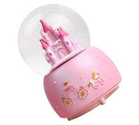 DECORNIJIA Bola de Nieve de Cristal para Decoración Navideña y Adorno de Escritorio Diseño de Cuento de Hadas para Fiestas Familiares