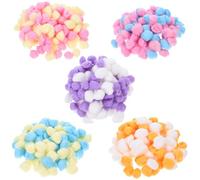 DECORNIJIA Bolas de Algodón de Colores Cálidas para Manualidades y Cama de Mascotas 500 Unidades Mezcla Multicolor Rosado Azul Amarillo Naranja Púrpura Pompones Suaves para