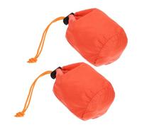 DECORNIJIA Bolsa Compresora para Saco De Dormir 2 Piezas Naranja Tejido Reflectante, Resistente e, Cordón Ajustable, para Adultos, Adecuado para Camping, Senderismo y Almacenamiento De Emergencia