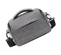 DECORNIJIA Bolsa para Cámara de Nylon Gris, Bolso de Hombro Ajustable, Compartimentos Separados para Cámara y Accesorios, Bolsa Portátil Protectora para Fotografía y Viajes