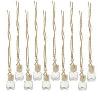 DECORNIJIA Botellas de Perfume Difusor para Coche 10 Unidades 8 Ml Vidrio Transparente Diamante Reutilizables Decoración Interior Automóvil Aromaterapia Obsequio