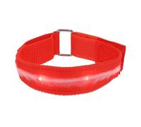 DECORNIJIA Brazalete Luminoso LED Rojo para Correr y Deportes al Aire Libre Banda Ajustable de Nailon Elástico para Brazo Muñeca y Pierna Luz Visible para Actividades Nocturnas Segura y