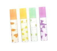 DECORNIJIA Brillo de Labios Transparente Hidratante Sabor a Frutas 4piezas para Labios Secos y Agrietados Cuidado Natural para Toda la Obsequio Adecuado Estilo Aleatorio