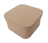 DECORNIJIA Caja de Almacenamiento de Kraft Resistente Diseño Simple con Tapa para Bodas Fiestas y Elegantes Caja Cuadrada