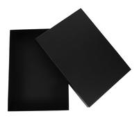DECORNIJIA Caja de Obsequio Negra Rectangular Mediana 325X235 CM Tapa Caja para Envolver Regalos Pequeños Adecuado para Flores Cumpleaños Bodas y San Valentín