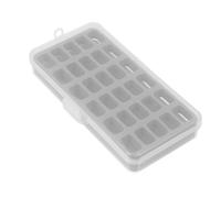 DECORNIJIA Caja Portabobinas de Plástico Gris 30 Ranuras y Espuma para Organización Segura de Bobinas Contenedor Ligero y Portátil Adecuado para Suministros de Costura y Proyectos de