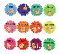 DECORNIJIA Carteles de Manuales para Aula Visuales Coloridos Comunicación No Verbal para Educación Infantil y Primaria Material Educativo para Tablero Escolar