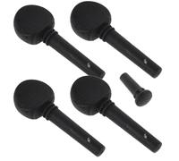 DECORNIJIA Clavijas de Afinación para Violín 4/4 de Madera Negra Juego de 4 Clavijas y 1 Pica Final Accesorios de Repuesto para Mantenimiento y Afinación Precisa de Instrumentos Musicales