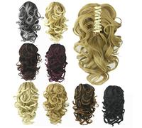 DECORNIJIA Clip Para Peluca De De Caballo Pinza Para De Caballo Extensiones Peluca Sintética Rizada Para Mujeres y Niñas Fiestas