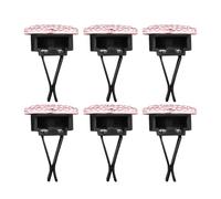 DECORNIJIA Clips para Ventilación de Coche 6 Piezas Difusor de Aromaterapia Forma de Corazón Rosa Gemas de Imitación Accesorios Decorativos para Aire Acondicionado Fragancia Duradera para