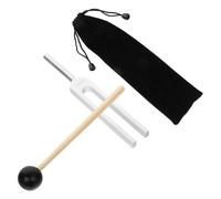 DECORNIJIA Conjunto de Diapasón de Aluminio con Martillo para de Sonido y de Estrés Instrumento de Curación Profesional Plata