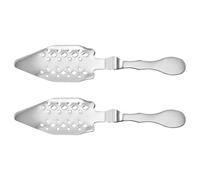 DECORNIJIA Cuchara de Bar para Absenta 2 Piezas Acero Inoxidable 304 Filtro Ranurado para Azúcar en Terrones Color Plateado Utensilio Doméstico Práctico para Disolver Azúcar y Filtrar