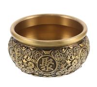 DECORNIJIA Cuenco de Cobre Antiguo para Dinero Suerte y Prosperidad Cuenco de Tesoro Feng Shui Decoración para Hogar y Oficina Símbolo de Riqueza y Fortuna