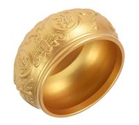 DECORNIJIA Cuenco de Cobre Tradicional con Diseño de Doble Pez Cuenco Fortuna para Decoración Vintage de Hogar y Oficina Adorno de Mesa Feng Shui para Prosperidad y Riqueza