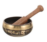 DECORNIJIA Cuenco de Meditación de Metal de 8 Cm para Yoga y Relajación, Cuenco Tibetano para Terapia de Sonido, Accesorio Budista Decorativo para Bienestar y Espiritualidad Estilo Aleatorio