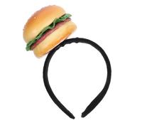 DECORNIJIA Diadema Accesorio Ligero Divertida Forma de Hamburguesa de Esponja Tocado Creativo para Cosplay y Fiesta para Amigos y Familia