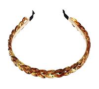 DECORNIJIA Diadema Acrílica Tocado De Cadena Talla Única Para Niña Accesorio Cabello Elegante Estilo Vintage Uso Diario Fiesta Color Ámbar