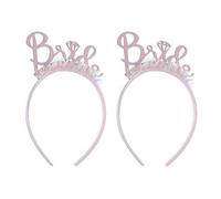 DECORNIJIA Diadema de Boda para Novias 2 Piezas Texto Bride”, Tocado Ligero y Cómodo para Ceremonia y Fiesta, Accesorio Cabello Adecuado en Despedidas de Soltera y Eventos Nupciales